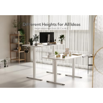 Claiks Electric Adjustable Height Standing Desk for Home Office