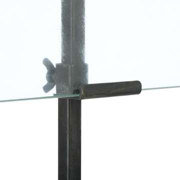 10 in x 16.75 in Black Adjustable Metal Stand and Glass Floating Photo Frame