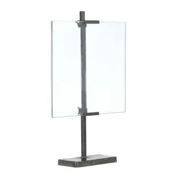 Elegant 10 in x 16.75 in Black Glass Photo Frame