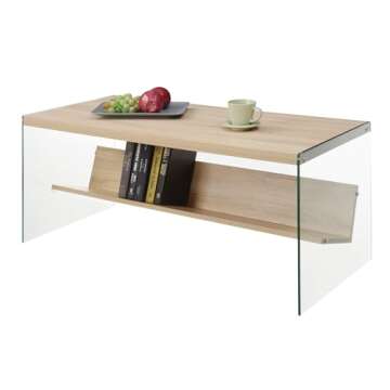 Convenience Concepts Soho Coffee Table, Weathered White