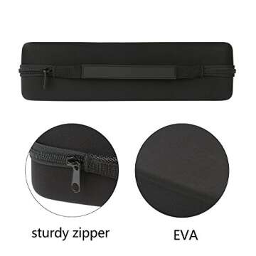 Essential Oils Storage for 70 Bottles + 6 Pieces Labels, Carrying Case Organizer Holds for Young Living, for Plant Therapy and for Doterra Containers - Fits 5,10 & 15 ml - Black