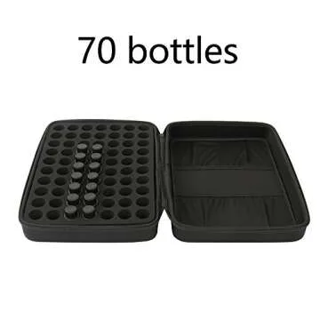 Essential Oils Storage for 70 Bottles and Labels Organizer