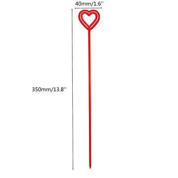 LONG TAO 100 Pcs Love Floral Picks Card Holders Craft Card Note Clips DIY Craft Holders for Note Pho...