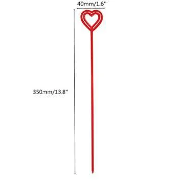 LONG TAO 100 Pcs Love Floral Picks Card Holders Craft Card Note Clips DIY Craft Holders for Note Pho...