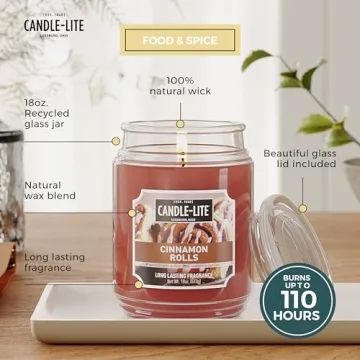 Candle-lite Cinnamon Pecan Candle Perfect for Any Occasion