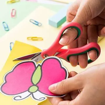 LIVINGO Kids Scissors - Safe, Soft Handle, Pointed Tip