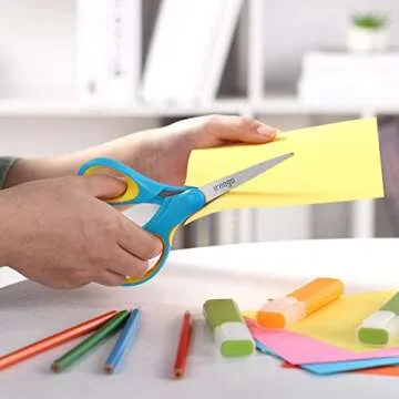 LIVINGO Kids Scissors - Safe, Soft Handle, Pointed Tip