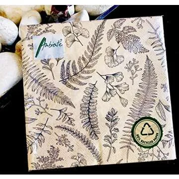 Elegant Recycled Napkins with Nature-Inspired Designs