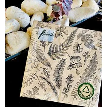 Elegant Recycled Napkins with Nature-Inspired Designs