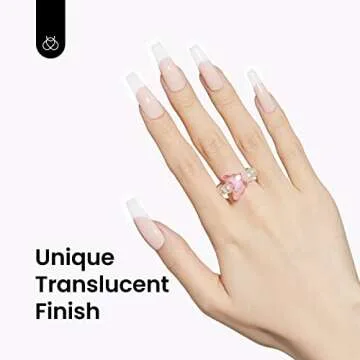 Beetles White Gel Nail Polish-15 ml Shimmer Glitter Milky White Gel Nail Polish Soak Off UV/LED Lamp Nail Art Manicure Salon DIY for French Nail Home Gift for Women Girls