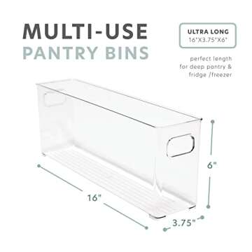 bHome & Co Clear Plastic Storage Bins - Stackable Organizing Solutions for Every Home