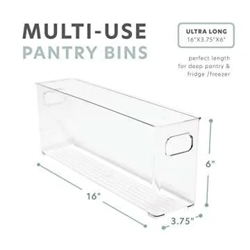 bHome & Co Clear Plastic Storage Bins - Stackable Organizing Solutions for Every Home