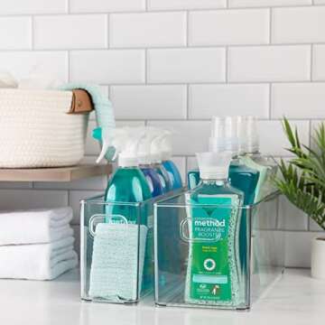 bHome & Co Clear Modular Storage Bins - Organize Effortlessly