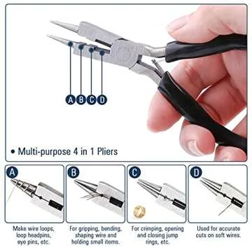 18 Gauge Silver Jewelry Wire with 4 in 1 Plier modacraft 65FT Christmas Ornaments Crafts Wire 1 MM Tarnish Resistant Copper​Beading Wire for Jewelry Making Supplies Indoor Christmas Decorations