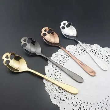 Gothic Skull Spoon Set of 6 - 304 Stainless Steel