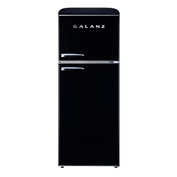 Galanz Retro 10 Cu Ft Dual Door Refrigerator - Black