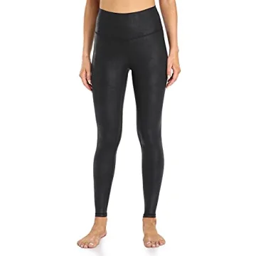Colorfulkoala Women's High Waisted Faux Leather Leggings - Ultimate Comfort & Style