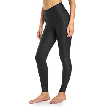 Colorfulkoala Women's Faux Leather Leggings - Comfort & Style