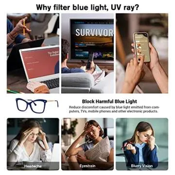 Chic VOOGLAM Butterfly Blue Light Glasses for Women