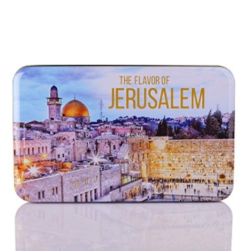 Israeli Halva Bars, Jerusalem, Holy Land Gift Tin Box (8,8 Oz)