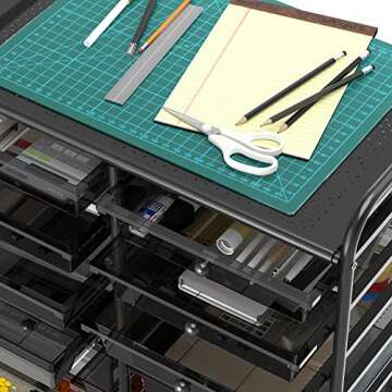 Simple Houseware 12-Drawers Rolling Storage Cart, Black