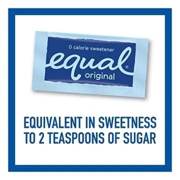 EQUAL 0 Calorie Sweetener, Aspartame and Acesulfame-K Sweetener Packets, Zero Calorie Sugar Alternative, Erythritol Free, 1000 Ct (Pack of 1)