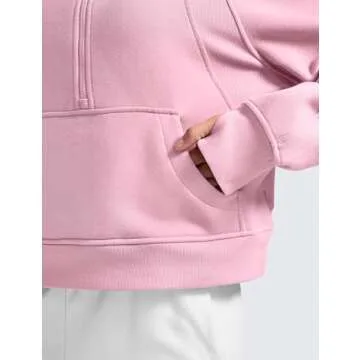 CRZ YOGA Oversized Fleece Lined Half Zip Hoodie