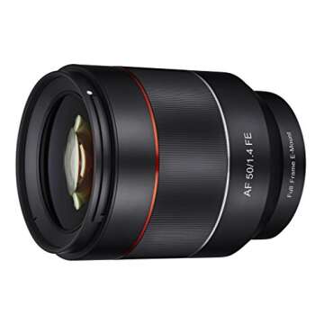 Samyang SYIO50AF-E 50mm F1.4 Full Frame Auto Focus Lens for Sony E-Mount, Black