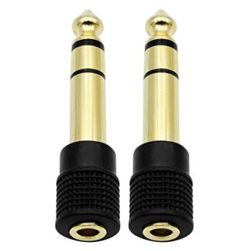 Chadou Audio Adapter 6.35mm Male to 3.5mm Female - Gold Plated (2 Pack)
