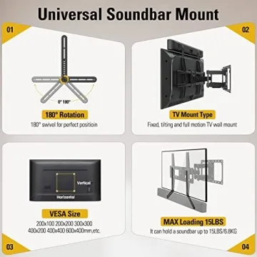 Mounting Dream Soundbar Mount Bracket for TV