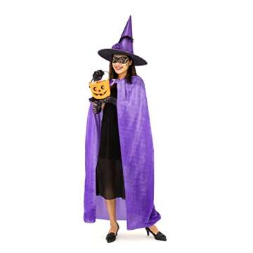 Elvodosia Halloween Costumes for Women, Witch Halloween Dress for Girls Boys, Witch Costume Outfit S...