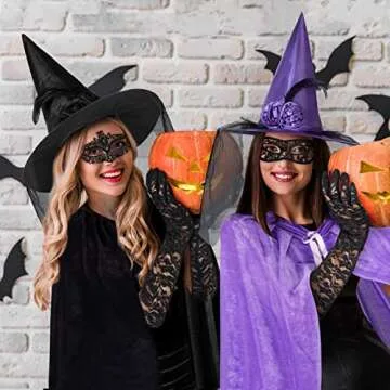 Elvodosia Halloween Costumes for Women, Witch Halloween Dress for Girls Boys, Witch Costume Outfit Set for Women Men Adults Kids Couples in Halloween Dress Up Party [Purple]
