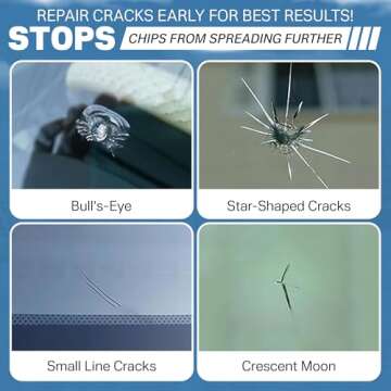 Detolia Windshield Repair Kit for Cracks and Chips