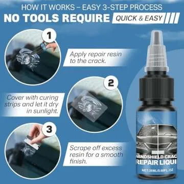 Detolia Windshield Repair Kit for Cracks and Chips
