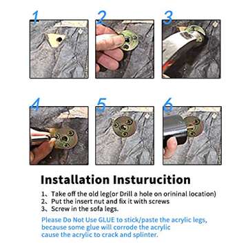 Stylish FONDDI Acrylic Furniture Legs for Home Decor