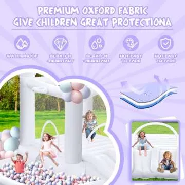 FINCOME White Bounce House for Toddlers - Durable Fun