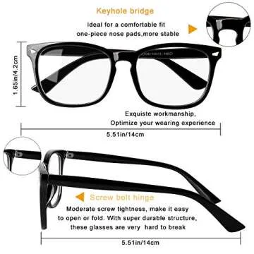 Blue Light Blocking Glasses, Hicdaw 3Packs Blue Light Glasses for Women Blue Light Blocking Glasses for Women Men with Gift Box Screwdrivers