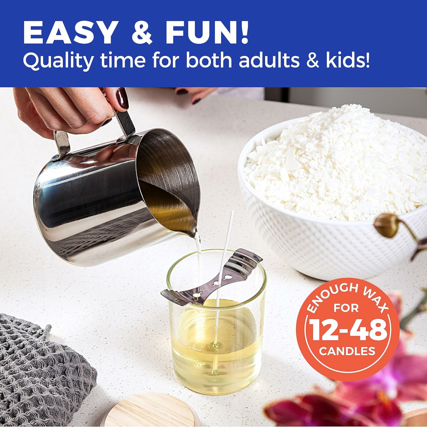 DIY Candle Making Kit with Soy Wax & Hot Plate (5lb)