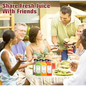 ztarraum 12pcs 12oz Plastic Juice Bottles, Reusable Juice Containers with Black Tamper Proof Lids, Brush, Funnel and Labels, Clear Juice Containers for Juicing, Smoothie and Homemade Beverages