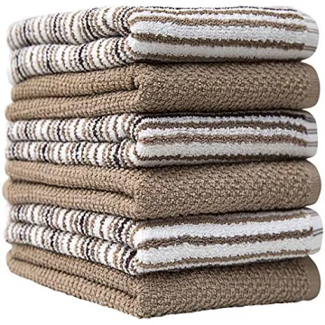 Kitchen Towels 16x26 6 Pack Absorbent Cotton Towels