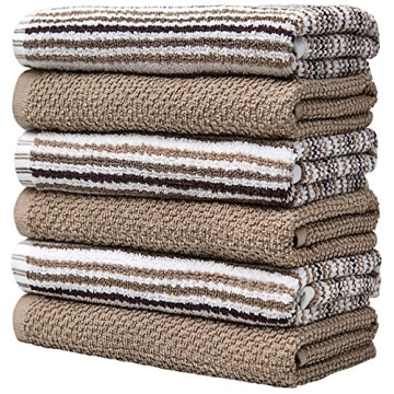 Kitchen Towels 16x26 6 Pack Absorbent Cotton Towels