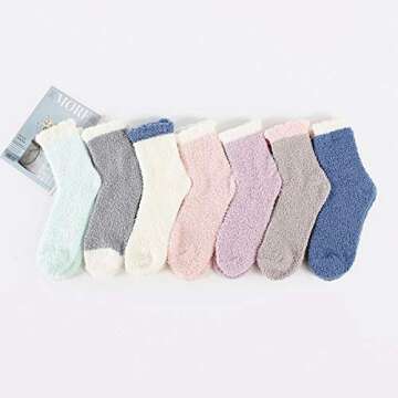 Zando Women's Fuzzy Socks Winter Warm Slipper Socks Super Soft Fluffy Socks Thick Microfiber Sleepin...