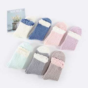 Cozy Zando Women's Fuzzy Socks for Winter Warmth