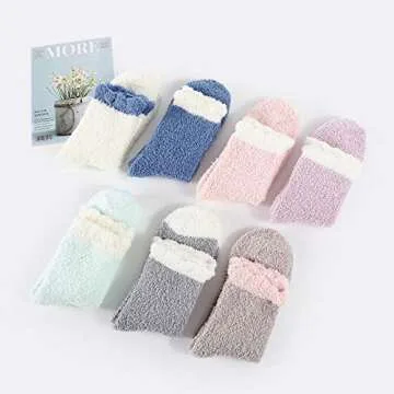 Cozy Zando Women's Fuzzy Socks for Winter Warmth