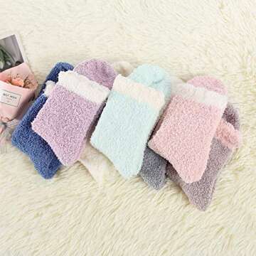 Cozy Zando Women's Fuzzy Socks for Winter Warmth