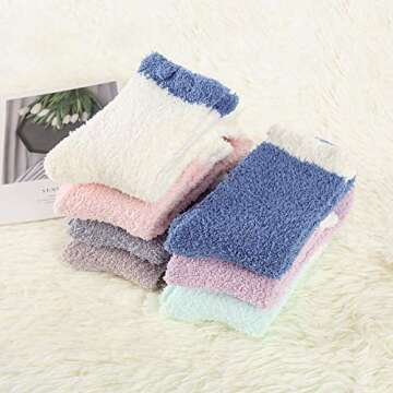 Cozy Zando Women's Fuzzy Socks for Winter Warmth