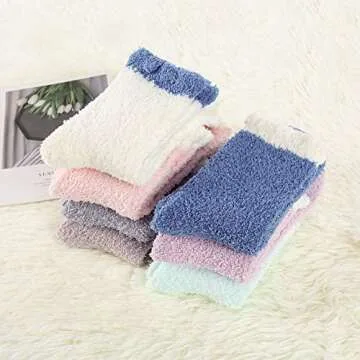 Cozy Zando Women's Fuzzy Socks for Winter Warmth