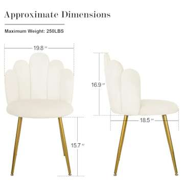 BOWTHY Vanity Chair for Makeup Room - Midcentury Modern Accent Chair for Living Room Bedroom, Makeup...