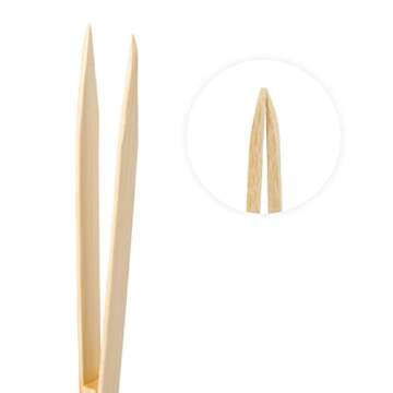 Bamboo Tweezers Anti Static 5.9" (Packs of 3) for Art, Craft, Gold Leaf Sheet, Gold Flake, Foil, Rep...