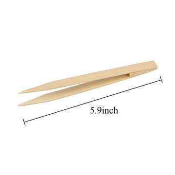 Eco-Friendly Bamboo Tweezers for Art and Crafts